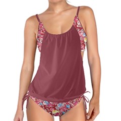 Red & Purple Floral Tankini Set by dollfacedesignz1