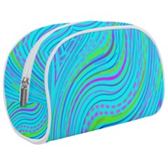 Pattern Swirl Pink Green Aqua Make Up Case (medium) by Ndabl3x