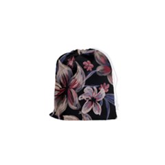 Flowers Floral Pattern Design Drawstring Pouch (xs) by Ndabl3x