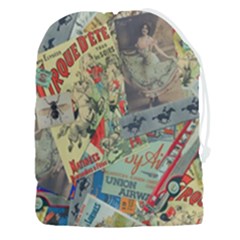 Paper Scattered Vintage Drawstring Pouch (3xl) by Ndabl3x