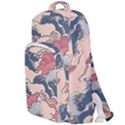 Waves Ocean Sea Water Pattern Rough Seas Digital Art Nature Nautical Double Compartment Backpack View1