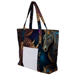 Pattern 5 Zip Up Canvas Bag by 2607694a