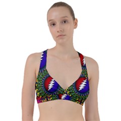 Grateful Dead Bear Pattern Sweetheart Sports Bra by Maspions