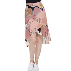 Abstract Boho Bohemian Style Retro Vintage Frill Hi Low Chiffon Skirt by Proyonanggan