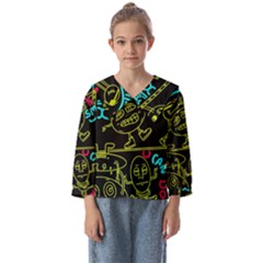 Keep Smiling Doodle Kids  Sailor Shirt by Cemarart