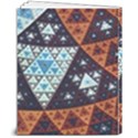 Fractal Triangle Geometric Abstract Pattern 8  x 10  Hardcover Notebook View2