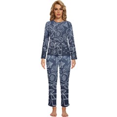 Internet Planet Drink Computer Womens  Long Sleeve Lightweight Pajamas Set by Proyonanggan