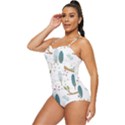Pattern Sloth Woodland Retro Full Coverage Swimsuit View2