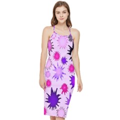 Inks Drops Black Paint Design Bodycon Cross Back Summer Dress by Hannah976