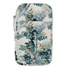 Vintage Retro Flowers Leaves Foliage Plants Waist Pouch (large) by Ndabl3x