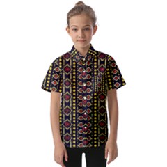 Background Art Pattern Design Kids  Short Sleeve Shirt by Bedest