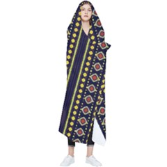 Background Art Pattern Design Wearable Blanket by Bedest