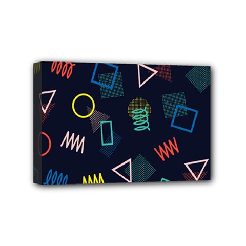 Memphis Seamless Patterns Abstract Jumble Textures Mini Canvas 6  X 4  (stretched) by Hannah976