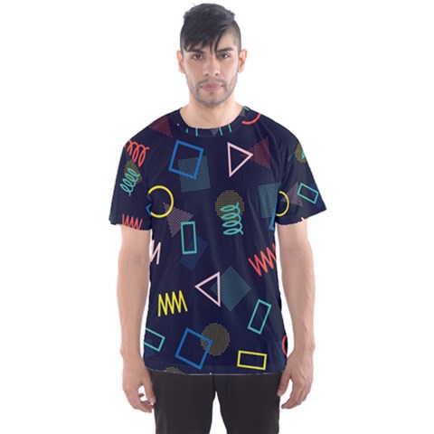 Memphis Seamless Patterns Abstract Jumble Textures Men s Sport Mesh T-shirt by Hannah976