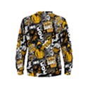 Boom Bang Art Crazy Drawing Graffiti Hello Retro Sayings Yellow Kids  Sweatshirt View2
