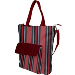 Dunkelrot4 Rosa Grau Streifen Dunkelrot3 Shoulder Tote Bag by 2607694c