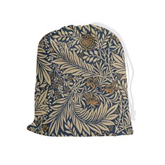 Brown Vintage Background Vintage Floral Pattern Drawstring Pouch (xl) by Ndabl3x