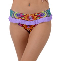 Pink Florales Muster Frill Bikini Bottoms by 2607694c
