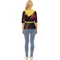 Gelb Fractal Lightweight Drawstring Hooded Top View4