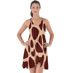 Animal Print Girraf Patterns Show Some Back Chiffon Dress by Ket1n9