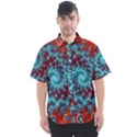 Fractal Pattern Background Men s Short Sleeve Shirt View1
