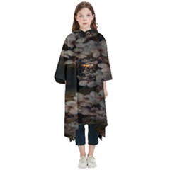 White Flower Kids  Hooded Rain Ponchos by Azkajaya