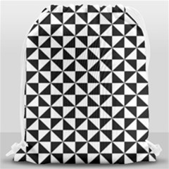 Triangle-pattern-simple-triangular Drawstring Bag (large) by Ket1n9