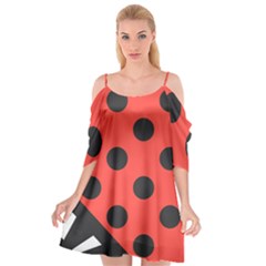Abstract-bug-cubism-flat-insect Cutout Spaghetti Strap Chiffon Dress by Ket1n9