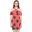 Abstract-bug-cubism-flat-insect Shoulder Frill Bodycon Summer Dress View1