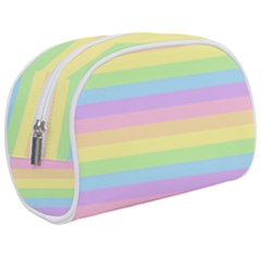 Cute Pastel Rainbow Stripes Make Up Case (medium) by Ket1n9