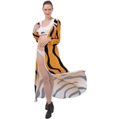 Tiger Skin Pattern Maxi Chiffon Beach Wrap by Ket1n9