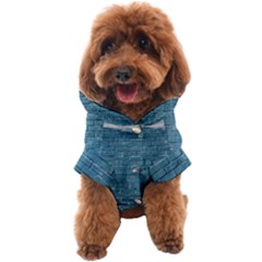 White And Blue Brick Wall Dog Coat by Azkajaya