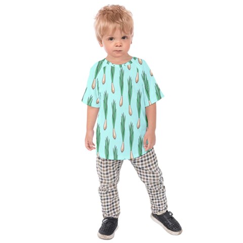 Leek Pattern 3 Kids  Raglan T-shirt by CocoBellKidsTV24
