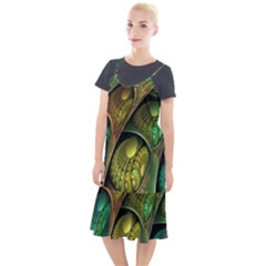 Psytrance Abstract Colored Pattern Feather Camis Fishtail Dress by Ket1n9