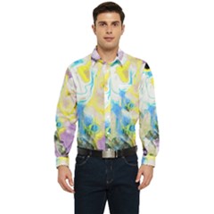 Watercolour Watercolor Paint Ink Men s Long Sleeve Pocket Shirt  by Ket1n9