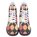 Pattern Circle Retro Design Men s High-Top Canvas Sneakers View1