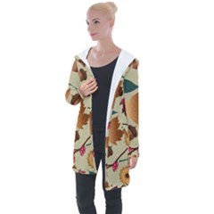 Autumn Leaves Autumn Colour Season Longline Hooded Cardigan by Loisa77