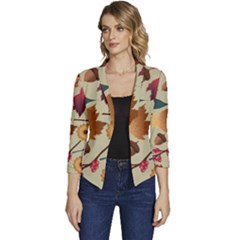 Autumn Leaves Autumn Colour Season Women s Casual 3/4 Sleeve Spring Jacket by Loisa77