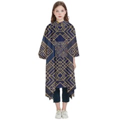 Pattern Seamless Antique Luxury Kids  Hooded Rain Ponchos by Loisa77