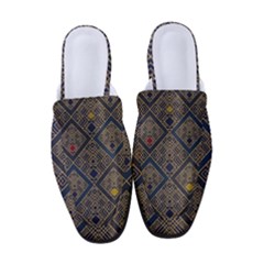 Pattern Seamless Antique Luxury Women s Classic Backless Heels by Loisa77