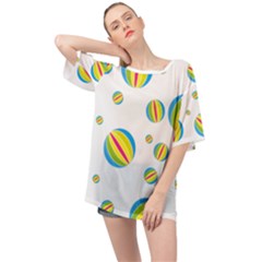 Balloon Ball District Colorful Oversized Chiffon Top by Ket1n9