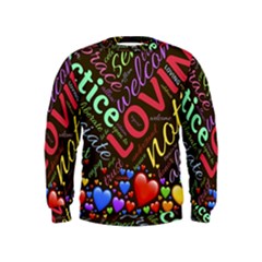Loving Practice Agape Heart Kids  Sweatshirt by Paksenen