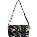 Time Nonlinear Curved Linear Removable Strap Clutch Bag View1
