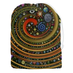 Swirl Vortex Emoji Cyclone Motion Art Drawstring Pouch (3xl) by Paksenen