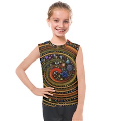 Swirl Vortex Emoji Cyclone Motion Art Kids  Mesh Tank Top by Paksenen