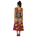 Chaos Unknown Unfamiliar Strange Sleeveless Cross Front Cocktail Midi Chiffon Dress View4
