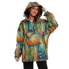 Whimsical Mushrooms Colorful Patterns Women s Ski And Snowboard Waterproof Breathable Jacket by Loisa77