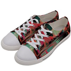 Backgrounds Multi Colored Abstract Women s Low Top Canvas Sneakers by Loisa77
