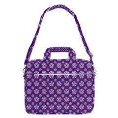 White Pentacle And Purple Pattern Macbook Pro 15  Shoulder Laptop Bag by cheekywitch