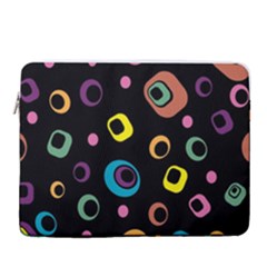 Abstract Background Retro 60s 70s 15  Vertical Laptop Sleeve Case With Pocket by Apen